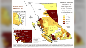 COVID-19 case map: Hotspots trending in different directions as BC introduces travel restrictions