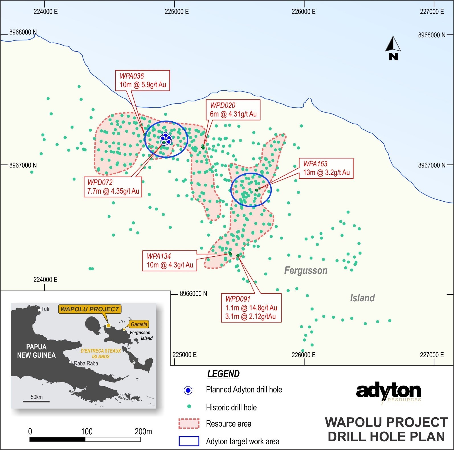 Adyton Resources mobilises diamond drilling rig at Wapolu Gold project on Fergusson Island