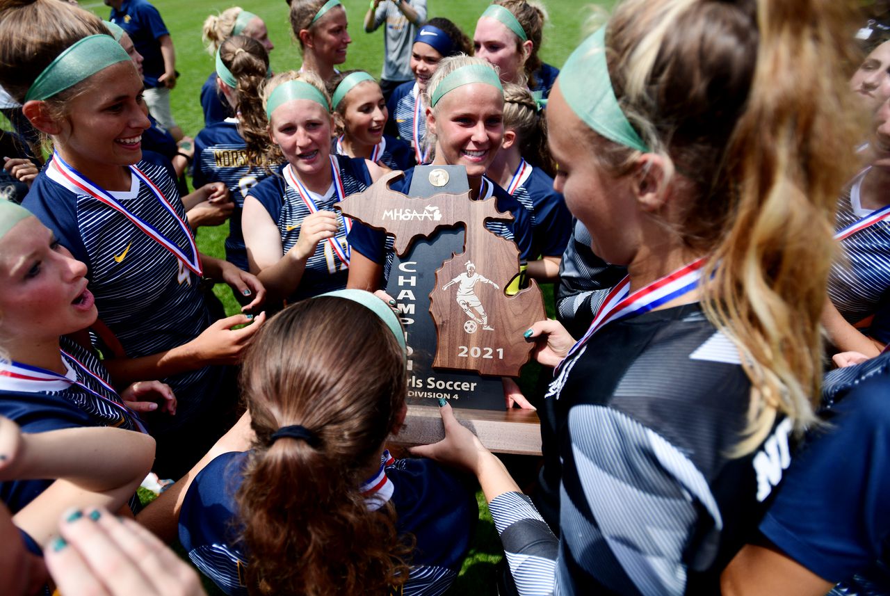 North Muskegon’s ‘all in’ mantra leads to dominant finals performance, first state soccer title