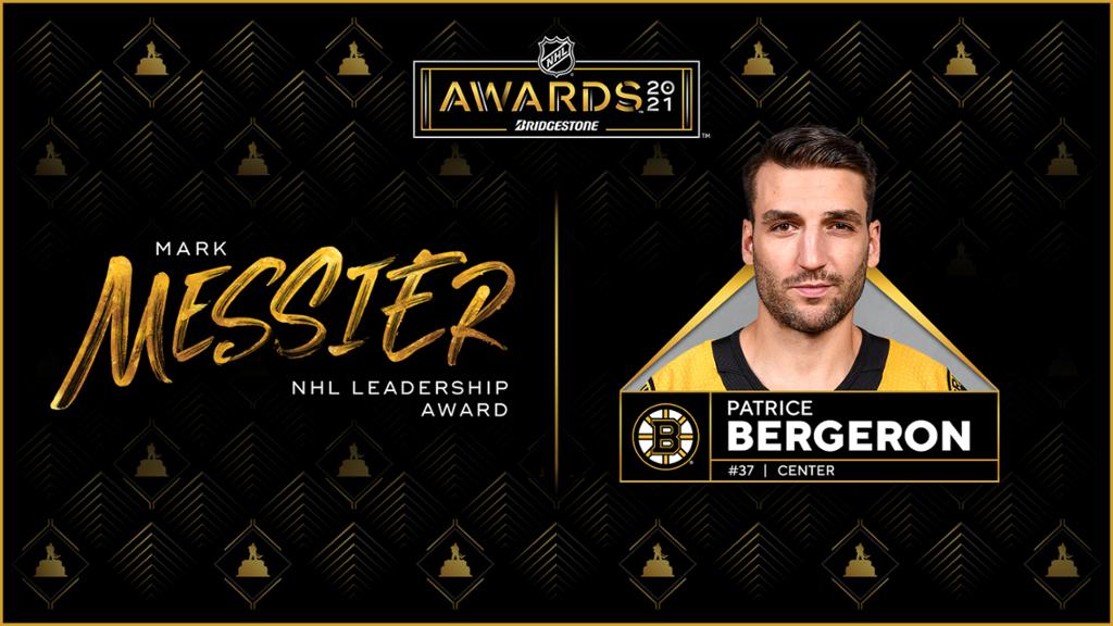 Bergeron of Bruins wins Messier NHL Leadership Award
