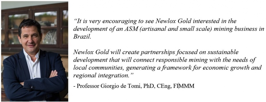 Newlox Gold Appoints Prof. Giorgio de Tomi to Lead Brazil Initiative