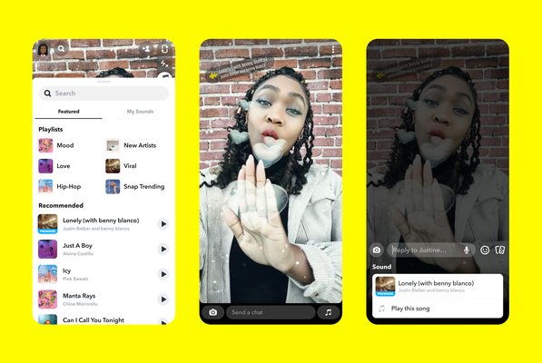 Snap makes a deal with Universal Music Group, adding its catalog to Sounds