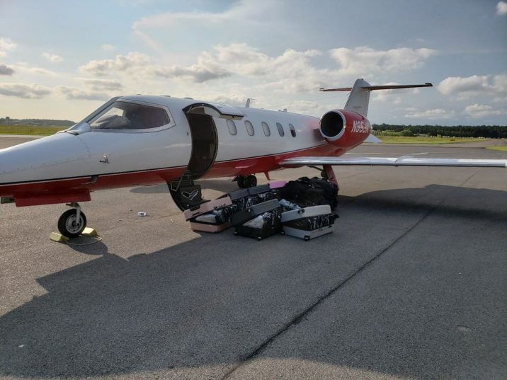 Learjet and the almost $1M in weed it was transporting seized