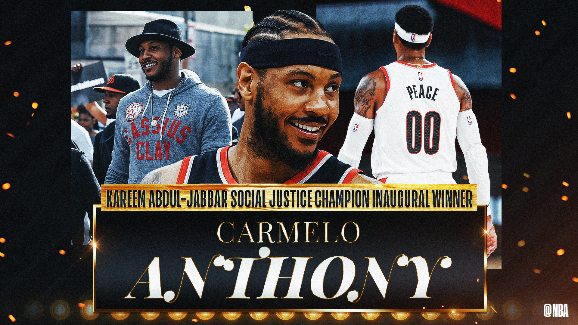 Carmelo Anthony named Kareem Abdul-Jabbar Social Justice Champion
