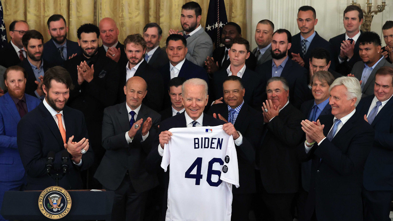 Biden nixes Trump-era drama as he welcomes World Champion Dodgers to White House