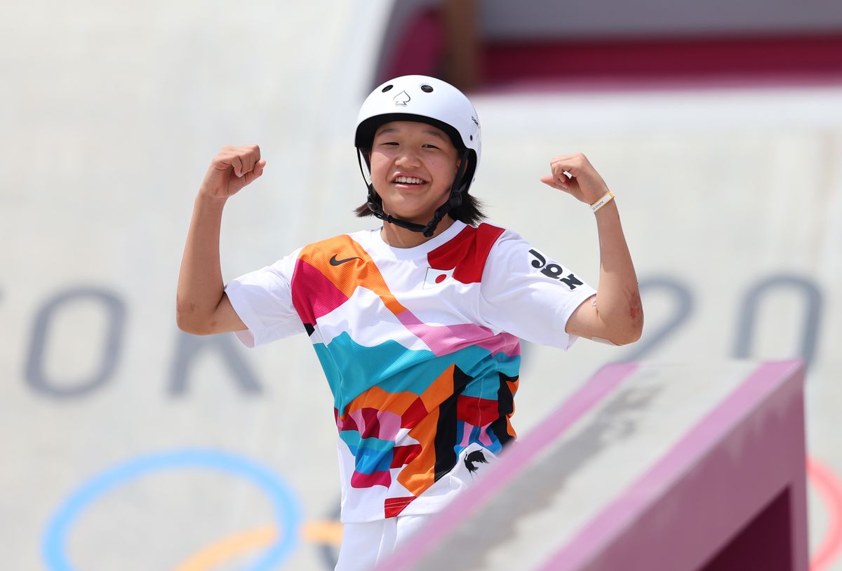 Momiji Nishiya, 13, makes history with skateboarding gold medal at Olympics