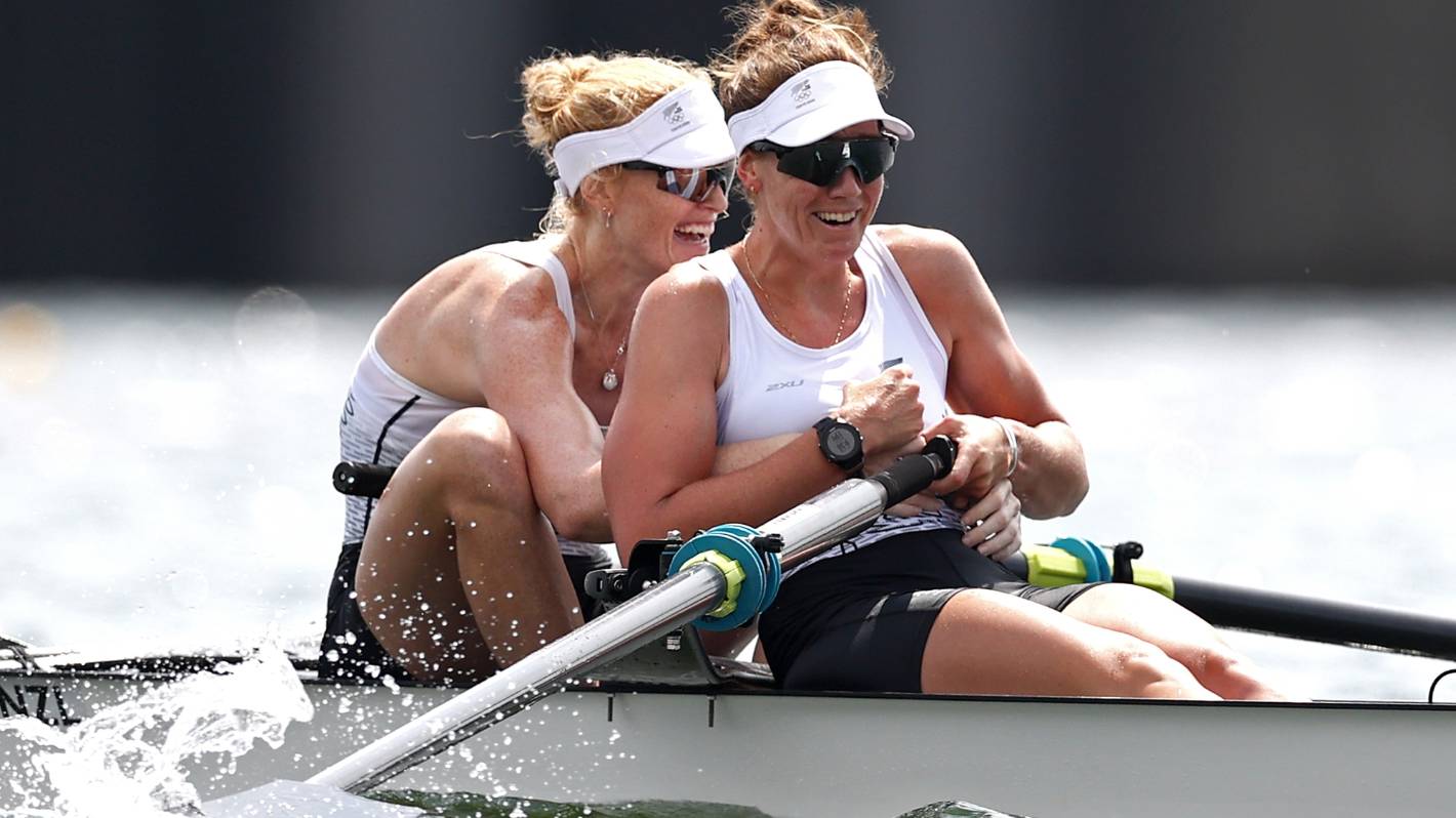 Women’s pair rowers win New Zealand’s first gold medal of the Tokyo Olympics