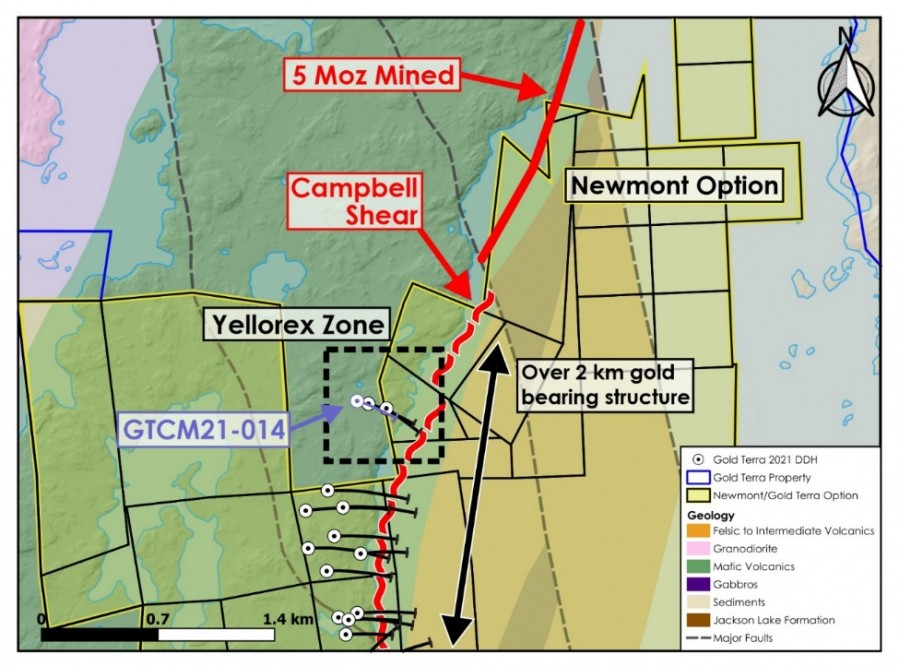 Gold Terra Resource Corp. Intersects 11.2 g/t gold over 4.57 metres within Wider Zone of …