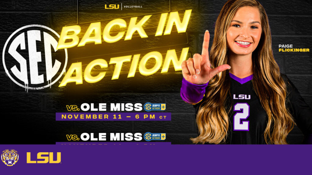 Back in Action, LSU Volleyball Ready for Two-Match Series at Ole Miss