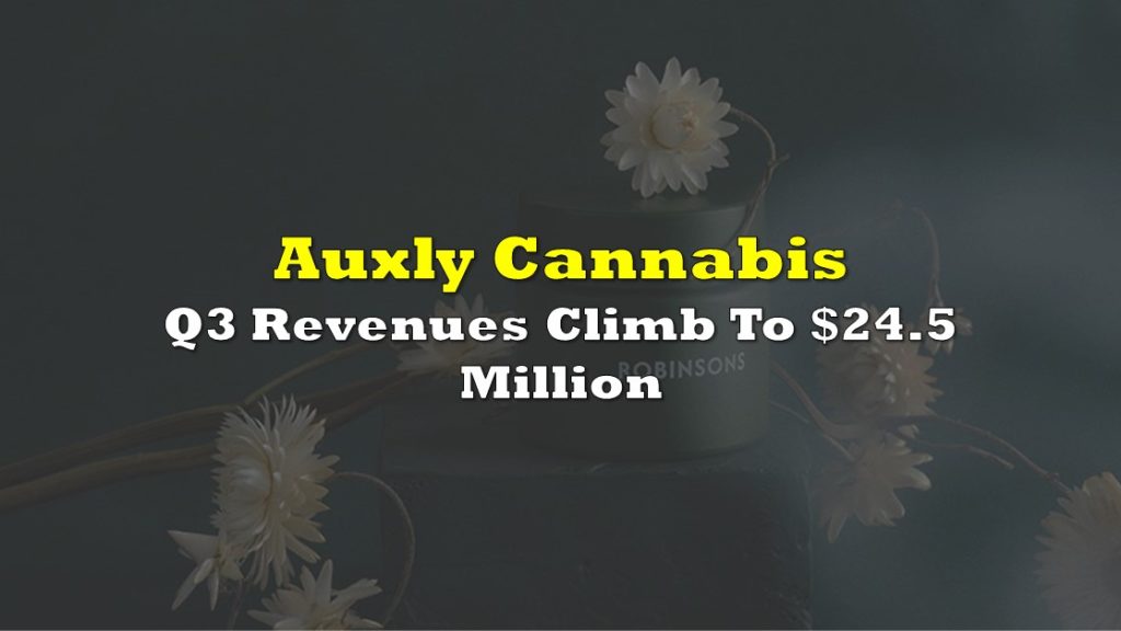 Auxly Cannabis Q3 Revenues Climb To $24.5 Million | the deep dive