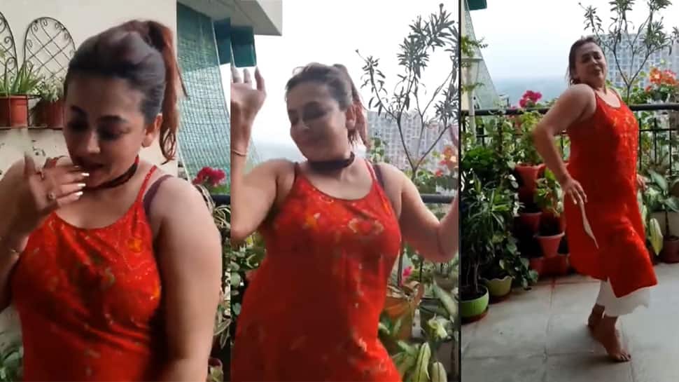Trending: Bengali actress Sreelekha Mitra dances to viral song Manike Mage Hithe in a red …