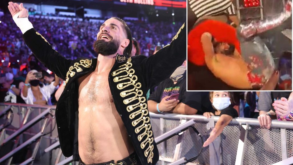 Fan attacks Seth Rollins during WWE ‘Monday Night Raw’ at Barclays Center