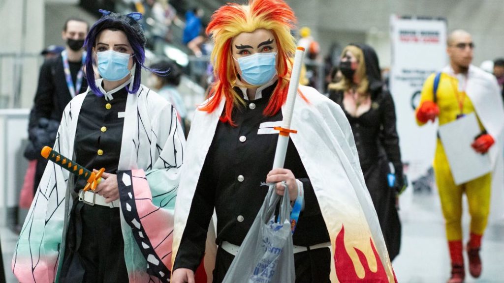 A crowd of 53000 at a New York City anime convention spark Omicron fears