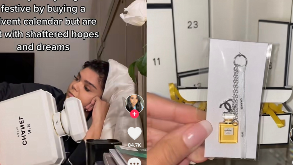 Chanel is being shamed on social media for its $825 advent calendar after a TikTok user showed what’s really inside
