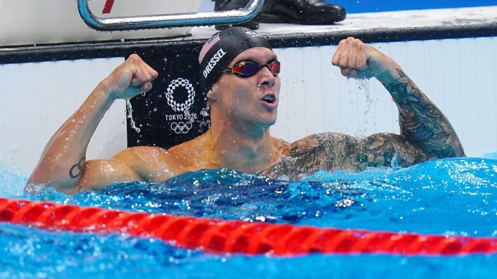 Caeleb Dressel, Katie Ledecky named athletes of the year at USA Swimming’s Golden Goggle awards