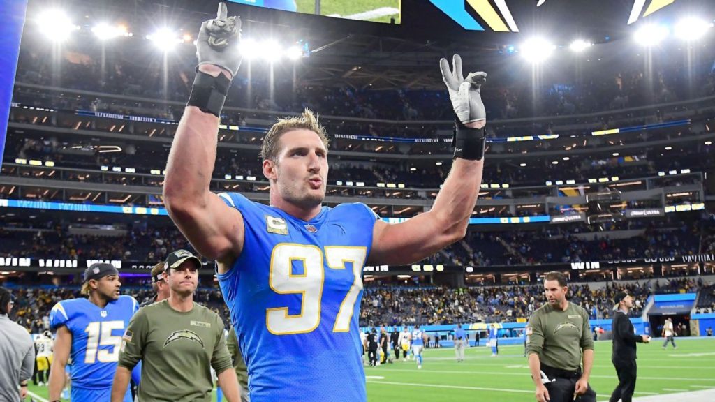 Los Angeles Chargers’ Joey Bosa on COVID-19 list, ruled out for Sunday