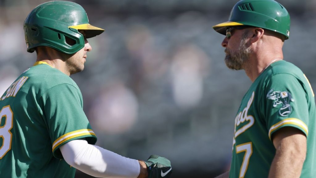 Oakland Athletics promote Mark Kotsay, 46, from third-base coach to manager, sources say