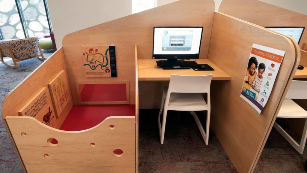 ‘Revolutionary’ desk for working parents at Virginia library goes viral – FOX23