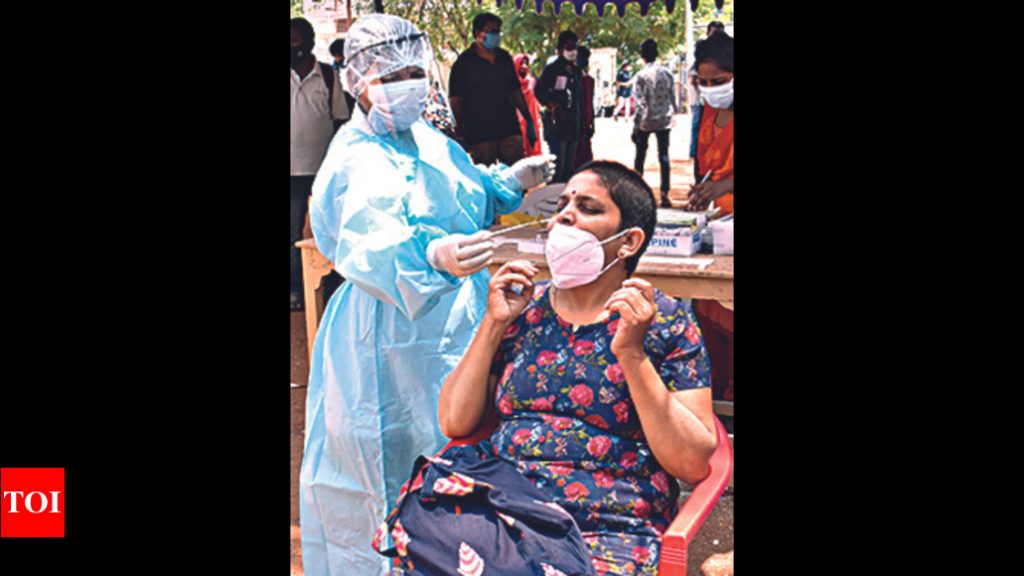Covid: Telangana sees declining trend in virus cases – Times of India