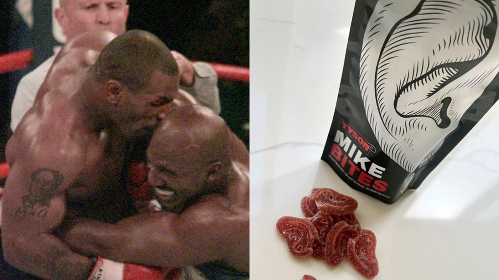Mike Tyson evokes 1997 Evander Holyfield ear-biting incident with ear-shaped cannabis treats