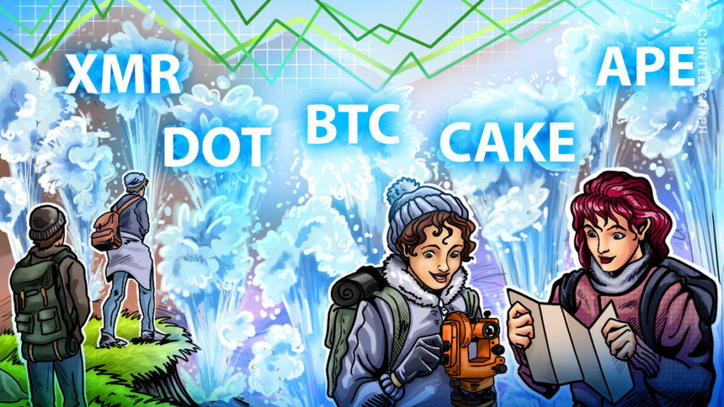 Top 5 cryptocurrencies to watch this week: BTC, DOT, XMR, APE, CAKE – Cointelegraph