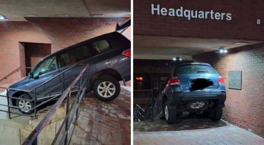 US woman blames GPS after driving down stairs, cops say she was drunk – Trending News – WION